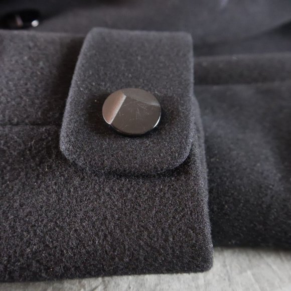 VTG PAVILION 50s-60s Full Length Black Wool Coat Black Fur* Collar MED* EUC ANB - Picture 7 of 12